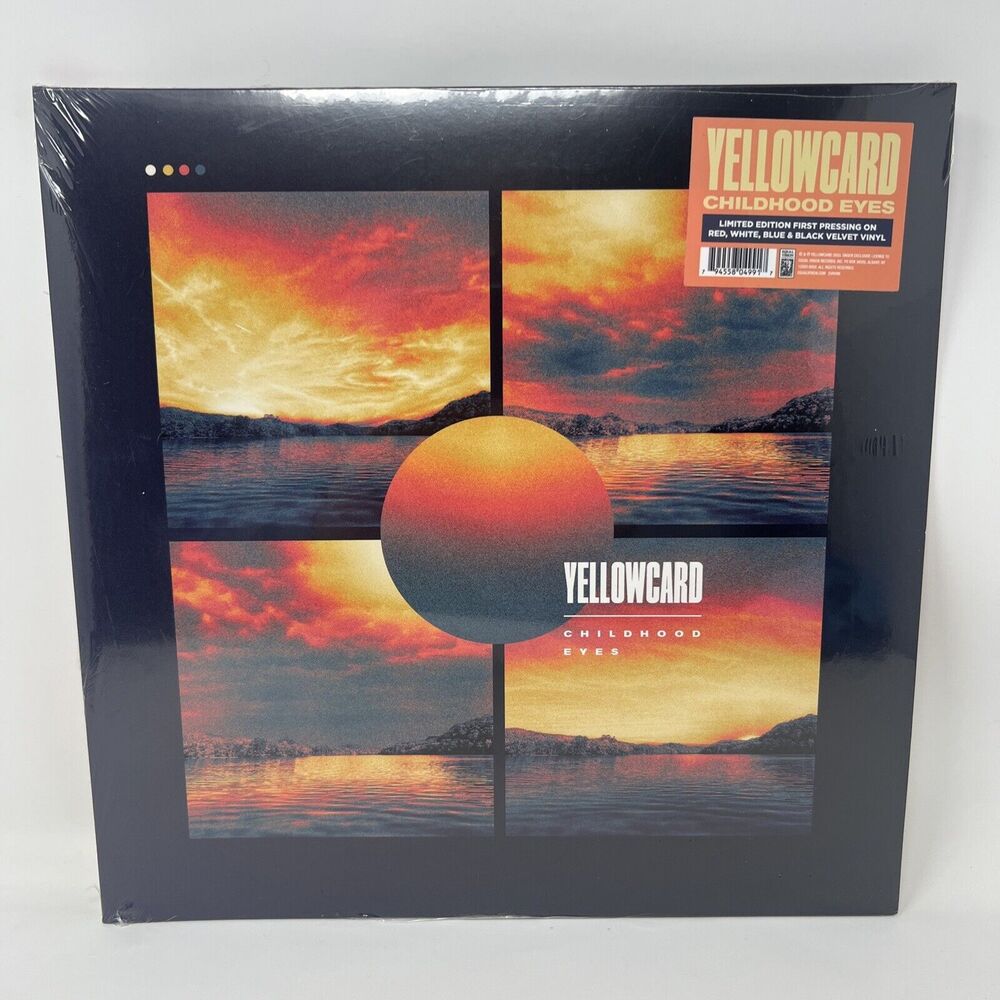 New Yellowcard Childhood Eyes Red White Blue Black Velvet Vinyl Record LP /150